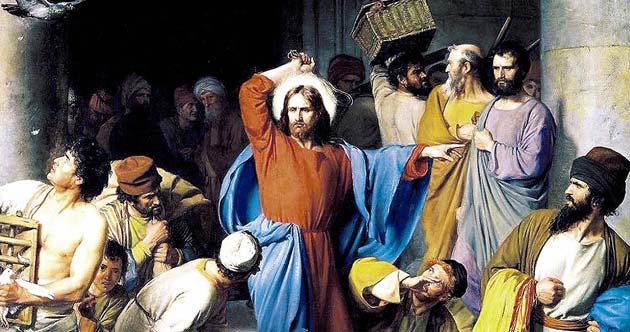 Jesucristo expulsando a los mercaderes del templo