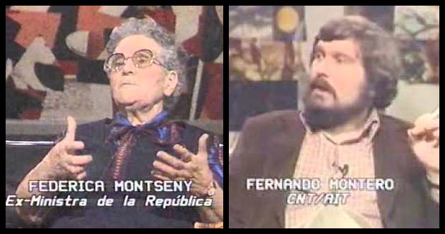 Federica Montseny y Fernando Monterno, en programa La Clave de 1984
